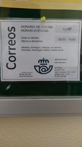 Correos en Llubí
