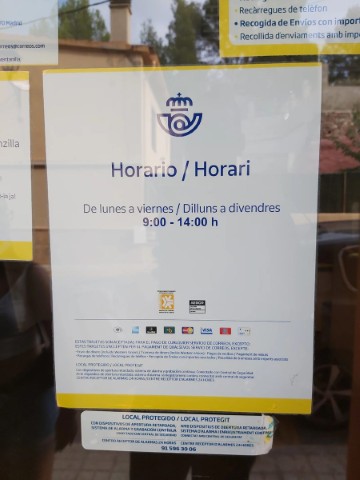 Oficina de Correos en Nàquera